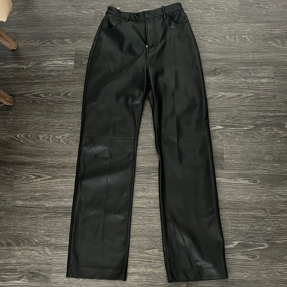 House of CB Inaya Black Stretch Vegan Leather Pants